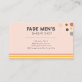 かわいいレトロエレガントなマンガのバーのヘアドレッシング 名刺 (裏面)