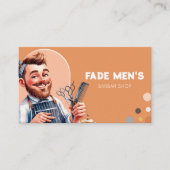 かわいいレトロエレガントなマンガのバーのヘアドレッシング 名刺 (正面)