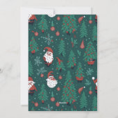 かわいいレトロカスタムフォトクリスマスホリデーカード シーズンカード (裏面)