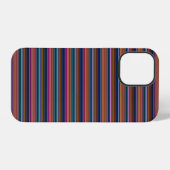 かわいいレトロカラフルストライプ iPhoneケース (裏面横)