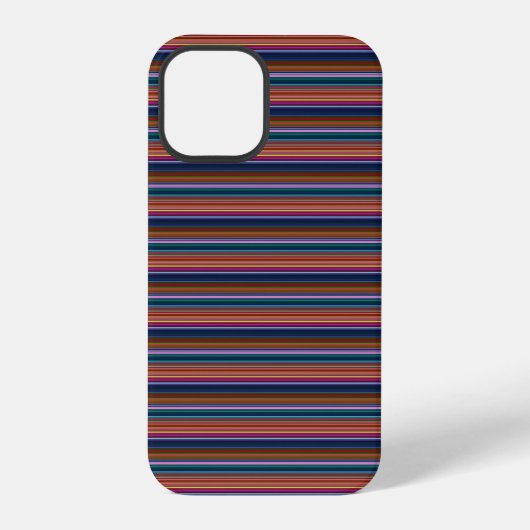 かわいいレトロカラフルストライプ iPhoneケース (裏面)