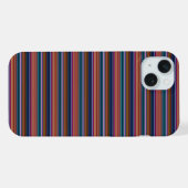 かわいいレトロカラフルストライプ iPhoneケース (裏面横)