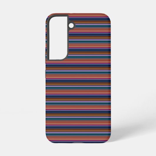 かわいいレトロカラフルストライプ SAMSUNG GALAXYケース (裏面)