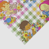 かわいいレトロカラフルプレイドベビーシャワー 薄葉紙 (詳細)