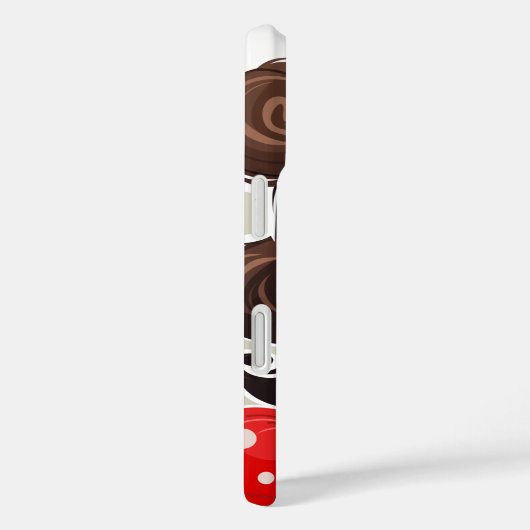 かわいいレトロガールカクテルフォンケース Case-Mate iPhoneケース (裏面 / 右)