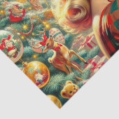かわいいレトロガールクリスマス 薄葉紙 (詳細)