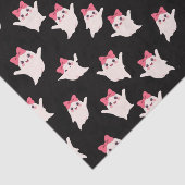 かわいいレトロガール幽霊とピンクヘアボウ 薄葉紙 (詳細)