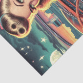 かわいいレトロガール 薄葉紙 (詳細)