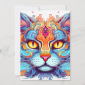 かわいいレトロキティ猫バースデーパーティー 招待状 (裏面)