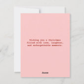 かわいいレトロクリスマスの挨拶 シーズンカード (裏面)