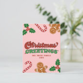 かわいいレトロクリスマスの挨拶 シーズンカード (スタンド正面)