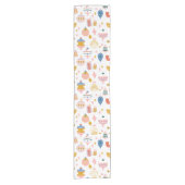 かわいいレトロクリスマスオーナメント ショートテーブルランナー (正面)