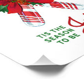 かわいいレトロクリスマスキャンディーケーンウォールアート フォトプリント            (角)