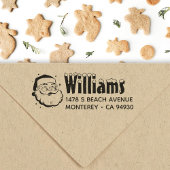 かわいいレトロクリスマスサンタクロース差出人住所 ラバースタンプ