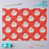 かわいいレトロクリスマスサンタデクページ 薄葉紙 (クラフト)