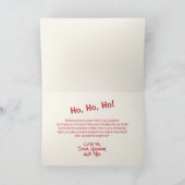 かわいいレトロクリスマスサンタフォールドホリデーカード シーズンカード (内部)