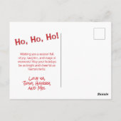 かわいいレトロクリスマスサンタ ポストカード (裏面)