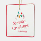 かわいいレトロクリスマスツリーオーナメント セラミックオーナメント (左)