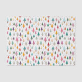 かわいいレトロクリスマスツリーズティッシュペーパー 薄葉紙 (正面)