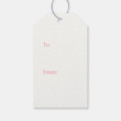 かわいいレトロクリスマスツリーズピンクホリデイ ギフトタグ (裏面)