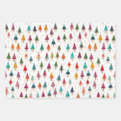 かわいいレトロクリスマスツリーラッピング紙 ラッピングペーパーシート (正面2)