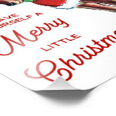 かわいいレトロクリスマスリーピングトナカイのウォールアート フォトプリント            (角)