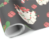 かわいいレトロクリスマス幽霊 ラッピングペーパー (ロールコーナー)