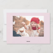 かわいいレトロクリスマス |ピンクと赤 シーズンカード (裏面)