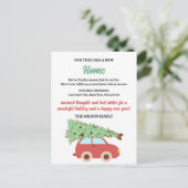 かわいいレトログルービークリスマスツリーカー引っ越しました シーズンポストカード (スタンド正面)