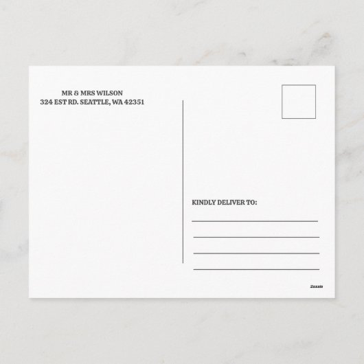 かわいいレトログルービークリスマスツリーカー引っ越しました シーズンポストカード (裏面)