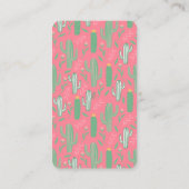 かわいいレトロサボテンフローラベビーシャワーおむつラッフル エンクロージャーカード (裏面)