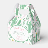 かわいいレトロサボテン多肉性フローラベビーシャワー フェイバーボックス (正面サイド)