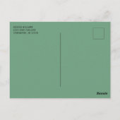 かわいいレトロサボテン多肉性フローラベビーシャワー ポストカード (裏面)