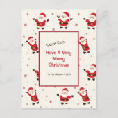 かわいいレトロサンタクリスマスポストカード シーズンポストカード (正面)