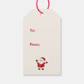 かわいいレトロサンタクリスマス ギフトタグ (裏面)