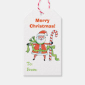 かわいいレトロサンタクロース ギフトタグ (正面)