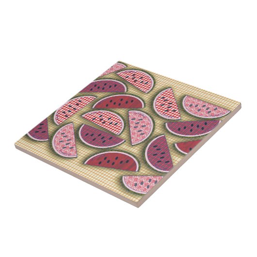 かわいいレトロスイカ タイル (側面)