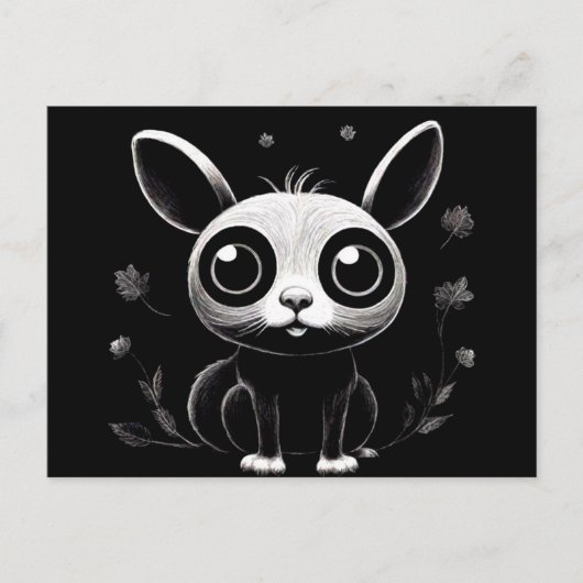 かわいいレトロスタイル漫画動物はがき ポストカード (正面)