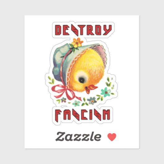 かわいいレトロチック – ファシズムを破壊 シール (シート)