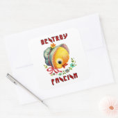 かわいいレトロチック – ファシズムを破壊 スクエアシール (封筒)