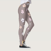 かわいいレトロデイジーパターン#5 #flowery #decor #art レギンス (右)