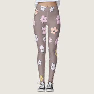 かわいいレトロデイジーパターン#5 #flowery #decor #art レギンス