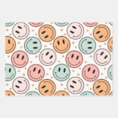 かわいいレトロデイジー星 ラッピングペーパーシート (正面2)