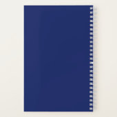 かわいいレトロドードルフラワーパターンガーリーフローラ ノートブック (裏面)