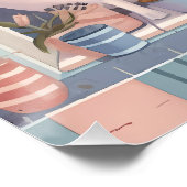 かわいいレトロネコと子猫のお風呂 ポスター (コーナー)