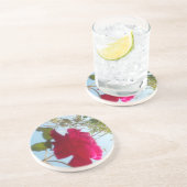 かわいいレトロハクナマタタギフトブルーレッドグリーンスカイ コースター (側面)