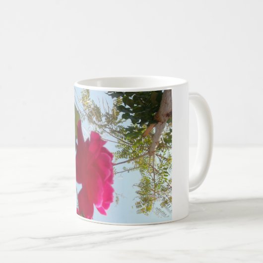 かわいいレトロハクナマタタギフトブルーレッドグリーンスカイ コーヒーマグカップ (正面右)