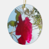 かわいいレトロハクナマタタギフトブルーレッドグリーンスカイ セラミックオーナメント (左)