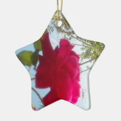 かわいいレトロハクナマタタギフトブルーレッドグリーンスカイ セラミックオーナメント (左)