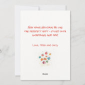 かわいいレトロハッピーホリデイズフラットカード シーズンカード (裏面)